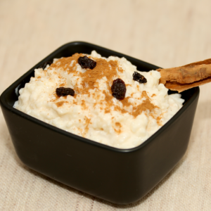 An image showing rice pudding.